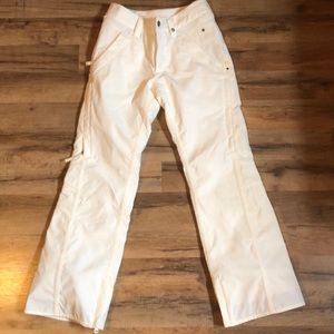 BURTON white ski snowboard snow pant Size XS